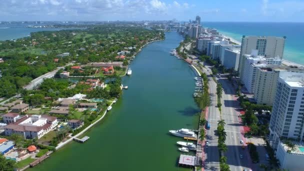 Luxo mansões Miami Beach — Vídeo de Stock