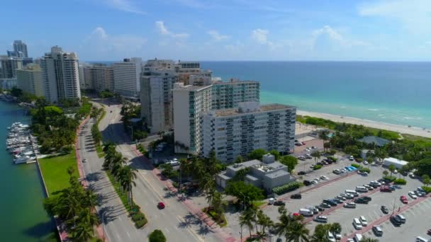 Miami beach offenbaren Ozean 4k 24p — Stockvideo