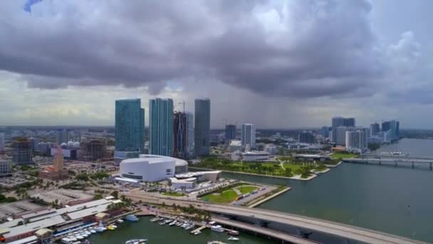 マイアミの嵐の空撮 — ストック動画