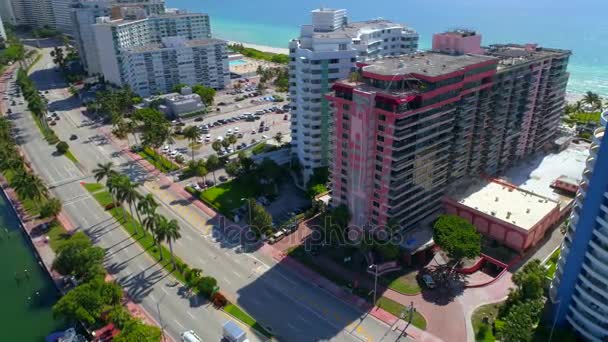 Реконструкция пляжа Александра Майами — стоковое видео