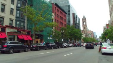 Video Boylston Street Downtown Boston Ma stok