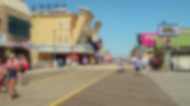 Atlantic City boardwalk Gaussian blur — Stock videók