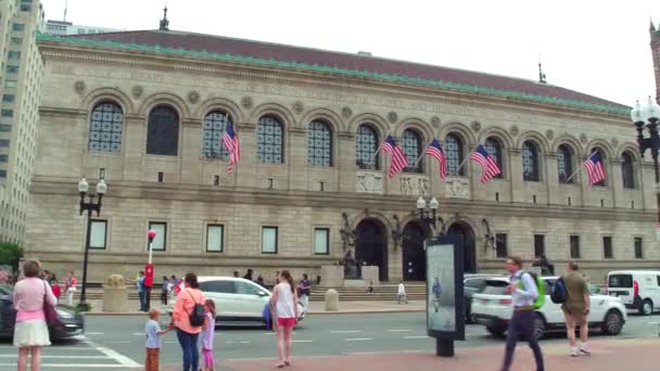 Biblioteka centrum Bostonu — Wideo stockowe