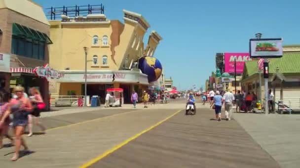 Rusade upp video av Atlantic City boardwalk hyperlapse — Stockvideo