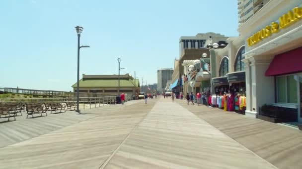 Resa destination Jersey City Boardwalk Usa — Stockvideo