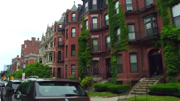 Casas residenciales de arquitectura de lujo en Boston — Vídeo de stock