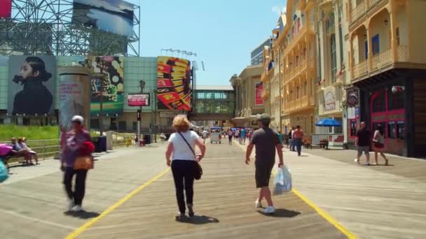Atlantic City boardwalk 4k — Stockvideo