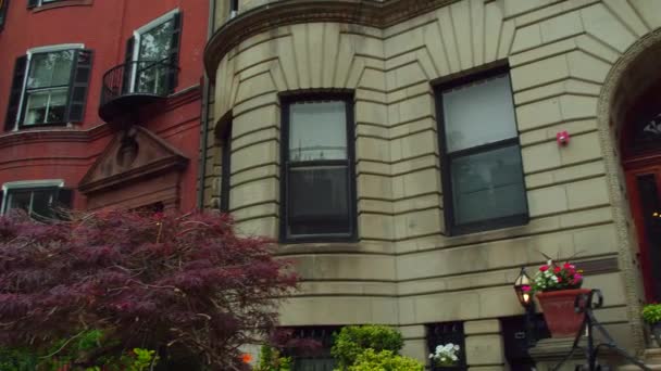 Casas en Beacon Hill Boston Estados Unidos — Vídeos de Stock
