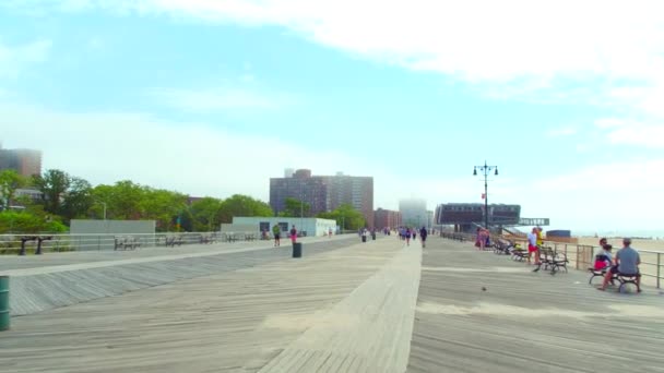 Passerella Coney Island 4k — Video Stock