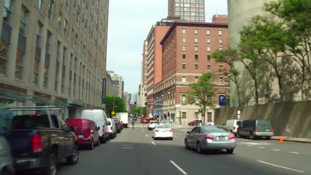 Boston shared bike lane 4k — Stock Video