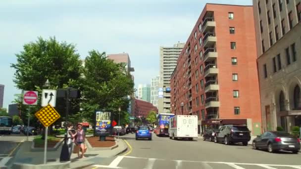 Boston pov video rijden — Stockvideo