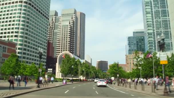 Fahren atlantic avenue waterfront boston — Stockvideo