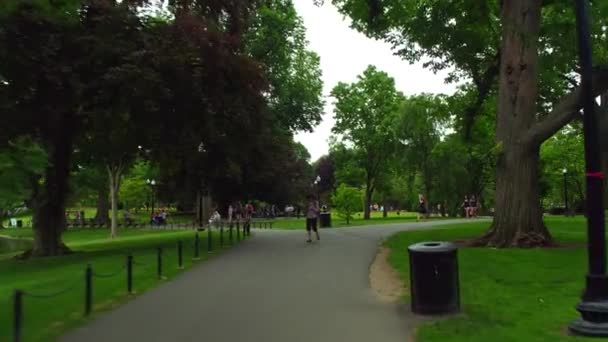 Ground motion vídeo Boston jardim público 4k — Vídeo de Stock