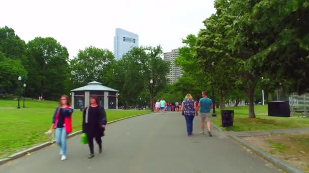 运动旅游波士顿公园 4 k — 图库视频影像