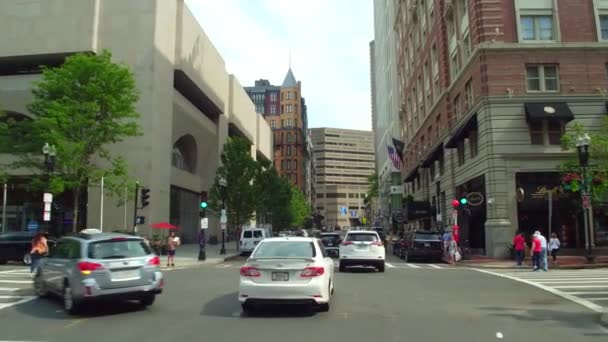 Körning i Boston Usa 4k — Stockvideo