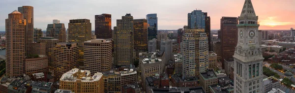 Wieża zegarowa Boston Panorama — Zdjęcie stockowe