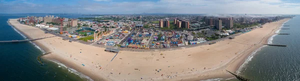 Luchtfoto panorama Coney Island — Stockfoto