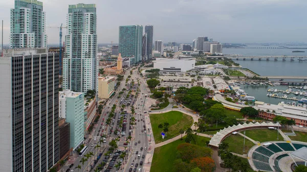Centro de Miami virado para norte — Fotografia de Stock