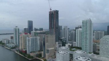 Panorama kule Brickell 4k hava yörünge