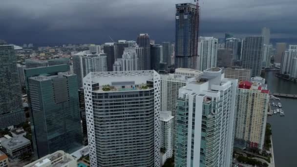 City and storm view — Stock Video