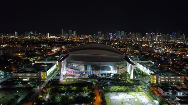 Légi lövés Marlins Park létrehozásáról — Stock videók