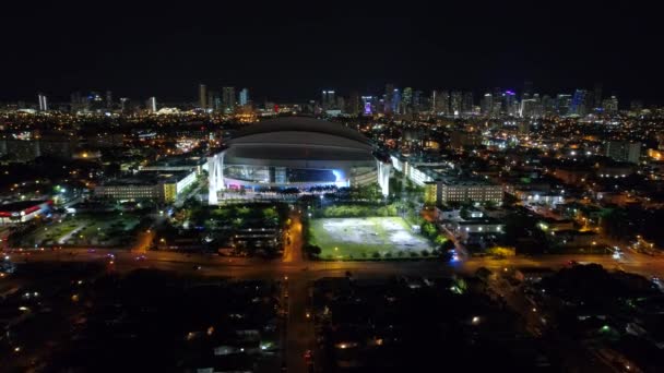 Letecká založení zastřelil Marlins Park — Stock video