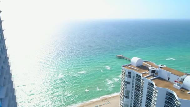 Sunny Isles muelle de pesca de playa — Vídeos de Stock