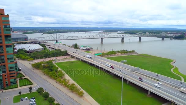 Centro de Louisville Kentucky 4k — Vídeos de Stock