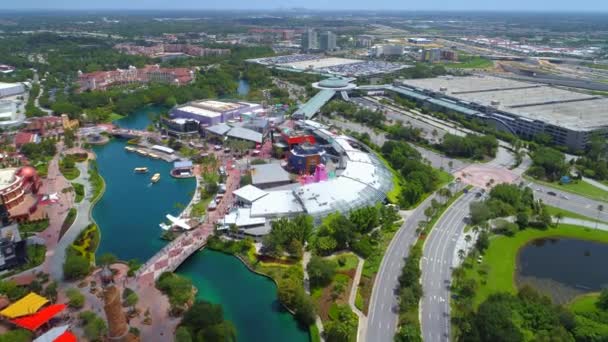 Vídeo aéreo Universal City Walk Orlando 4k — Vídeos de Stock