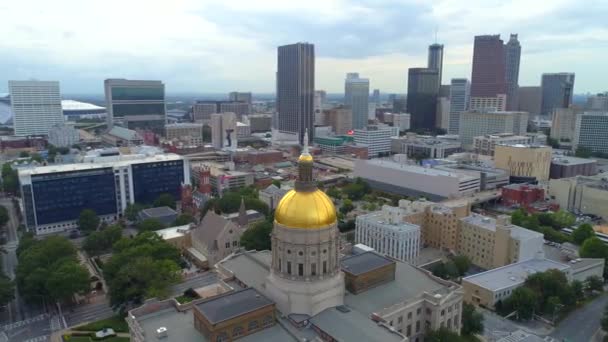 Atlanta georgia state capitol building Luftaufnahme 4k 60p — Stockvideo