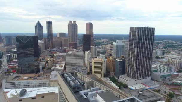 Downtown Atlanta Geórgia imagens aéreas — Vídeo de Stock