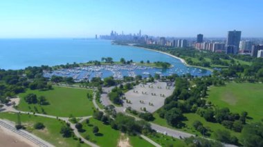 Montrose plaj tekne liman, Chicago 4k