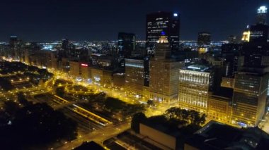 Gece dron tur Chicago 4k