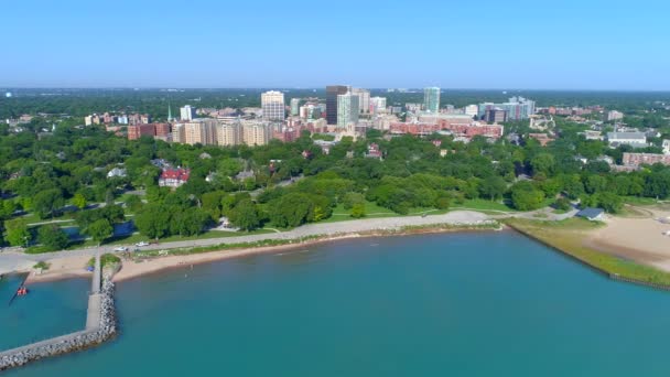 Downtown Evanston Chicago 4k — Stockvideo