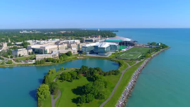 Nordwestliches college Chicago 4k — Stockvideo