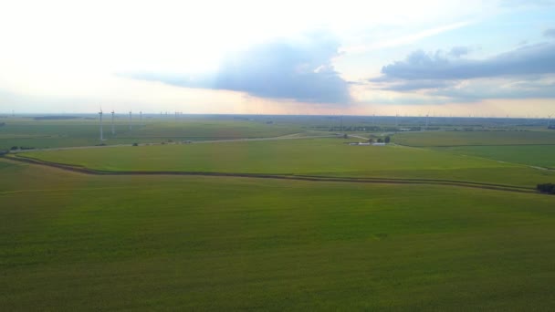Windparken in Indiana, Usa — Stockvideo