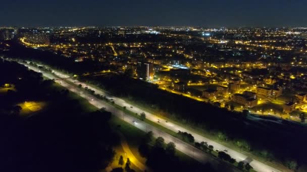 Chicago bei Nacht Hyde Park 4k — Stockvideo