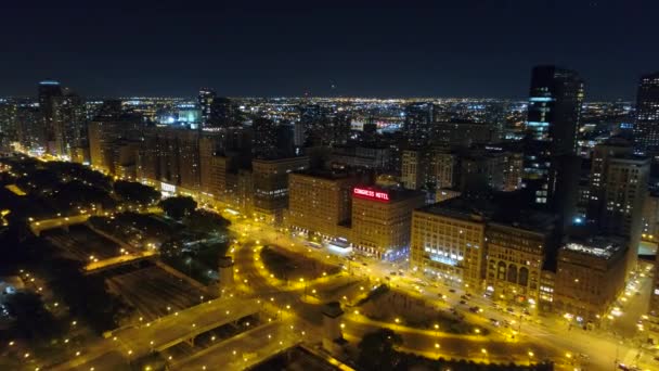 Chicago Congress Hotel Downtown 4k — Stock Video