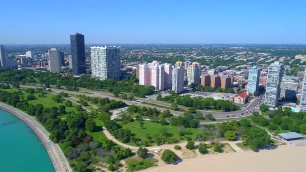 Chicago periferia 4k drone colpo — Video Stock