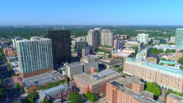 Vídeo aéreo lateral Evanston Chicago 4k — Vídeo de Stock