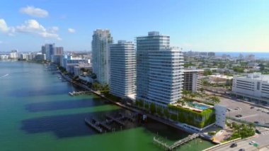 Hava Miami Beach modern mimari 4k 60p