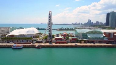 Chicago Navy Pier Downtown 4k 60p