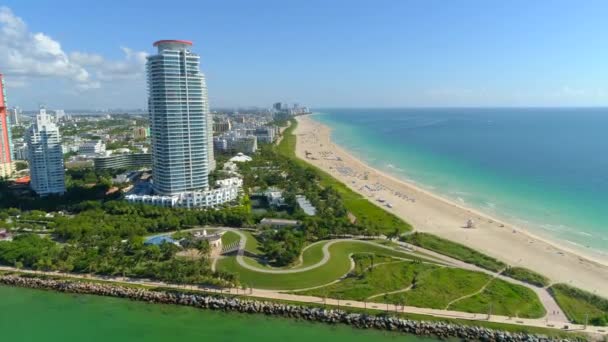 Parque Aéreo South Pointe Miami Beach 4k 60p — Vídeos de Stock