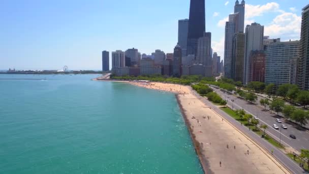 Чикаго пляжу Оук-стріт — стокове відео