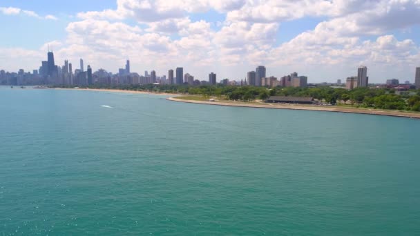 Schöne sommerszene in Chicago 4k — Stockvideo