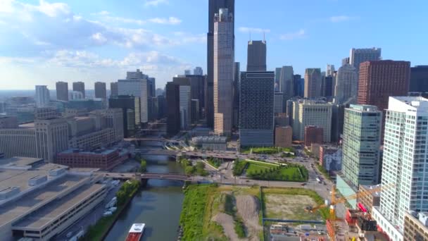 Στο κέντρο της πόλης Σικάγου 4k — Αρχείο Βίντεο