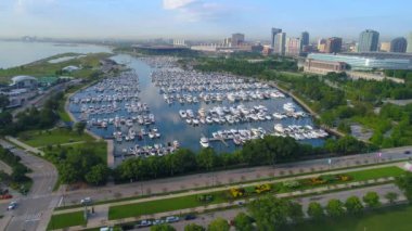  Burnham Limanı Chicago bir dron ile vurdu