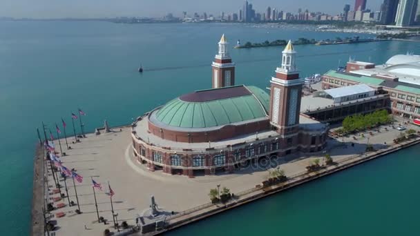 Морской пирс Чикаго — стоковое видео