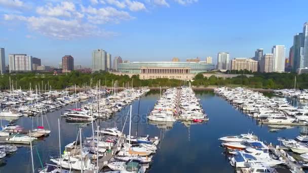 Voiliers à Burnham Harbor 4k 60p — Video