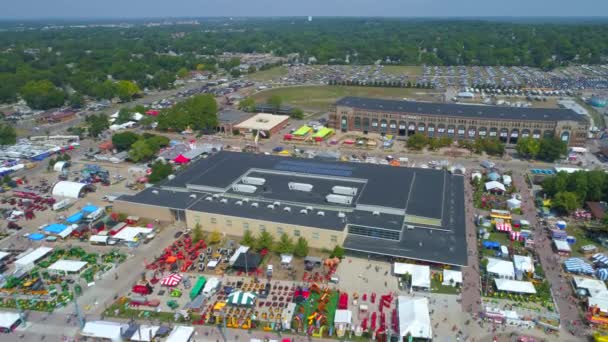 Drone luchtfoto Iowa State Fair Des Moines — Stockvideo